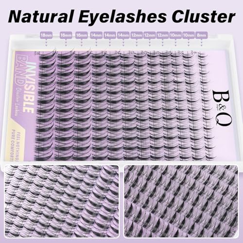 Trilumity Fairy Lash Clusters Wispy Faux Mink Fiber - Clear False Lashes