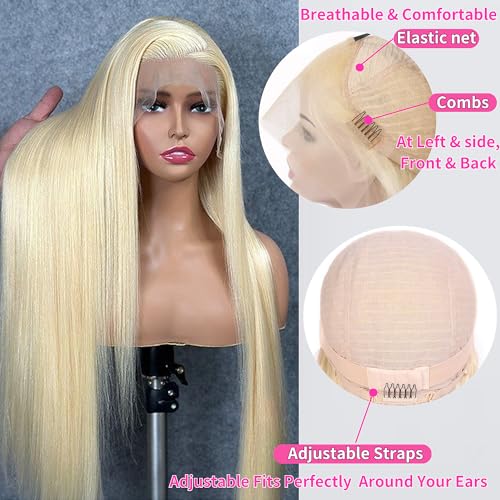 Trilumity 613 13X4 Blonde Straight Human Hair - Natural Black Hair Replacement Wig