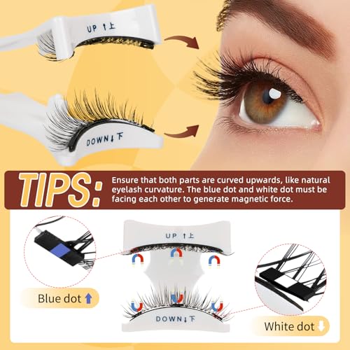 Trilumity Magnetic 4 Pair Reusable Wispy Faux Mink Fiber - Black False Lashes