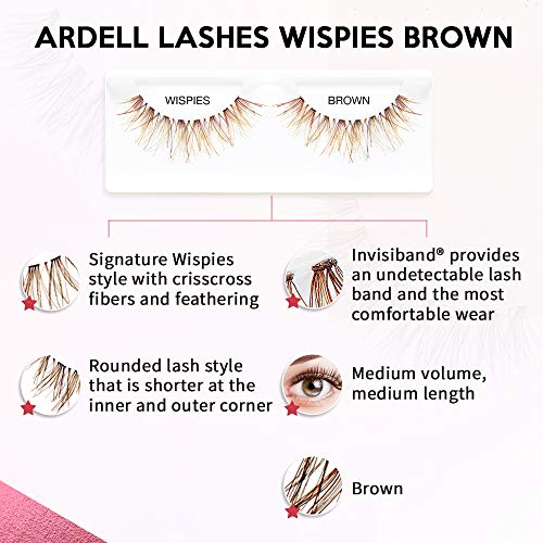 Trilumity Brown Look Lightweight Wispy Faux Mink Fiber - Black False Lashes