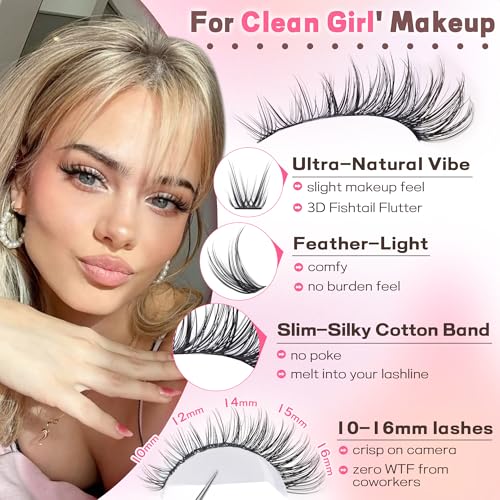 Trilumity Lash Clusters Kit Eyelash Wispy Faux Mink Fiber - Black False Lashes