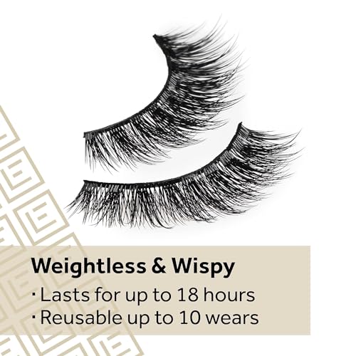 Trilumity Luxe Silk Wispy Cat Eye Faux Mink Fiber - Black False Lashes