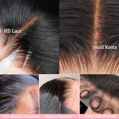 Trilumity 13X6 Al Hd Transparent Body Wave 100% Human Hair - Natural Black Hair Replacement Wig