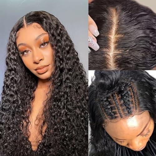 Trilumity 13X6 Hd Transparent Al Deep Wave Human Hair - Natural Color Hair Replacement Wig