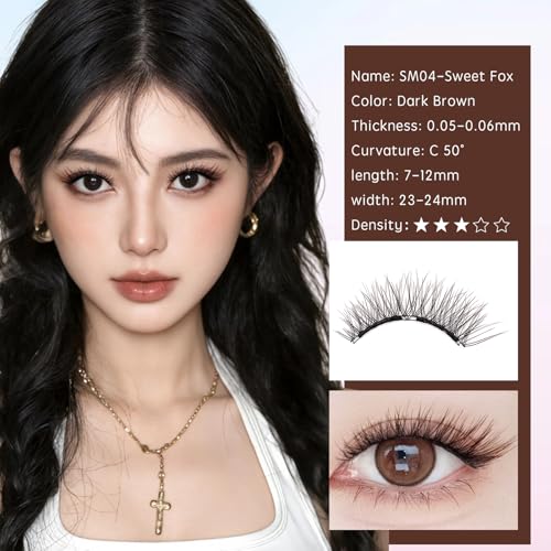 Trilumity Magnetic With Applicator Kit Magnetic Faux Mink Fiber - Black False Lashes