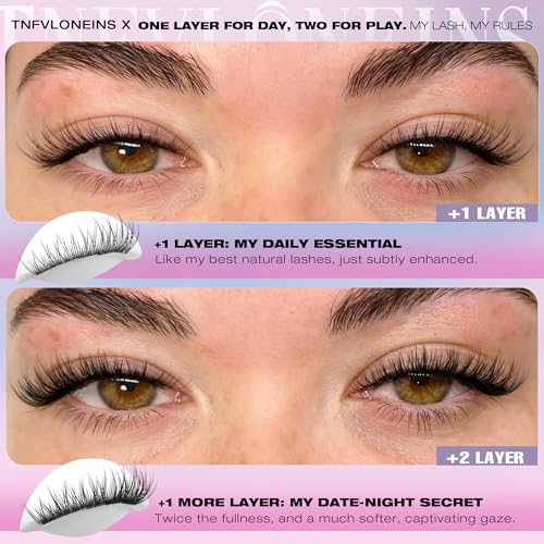 Trilumity Lash Extension Kit Lash Wispy Faux Mink Fiber - Black False Lashes