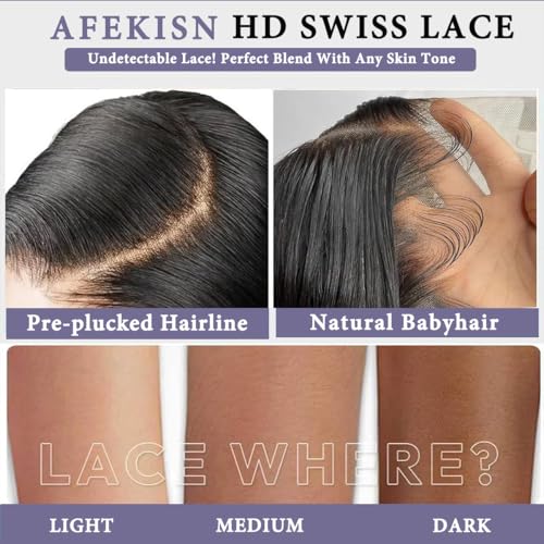 Trilumity 13X6 Hd Transparent Al Body Wave 100% Human Hair - Natural Color Hair Replacement Wig