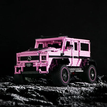 Trilumity Building Block Set: 1:8 Pink Mercedes-Benz G800 4×4 Squared Brabus (2687+Piece)