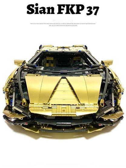 Trilumity Building Block Set: 1: 8 The Ultimate Italian Gold Supercar Custom Edition (3955-Piece)