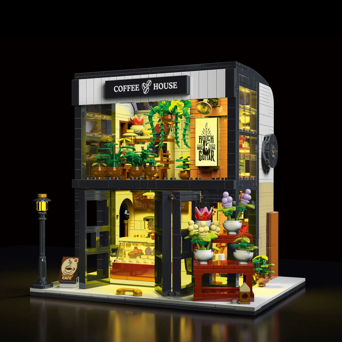 MORK Building Block Set: Flower Coffee House, Model 031066
