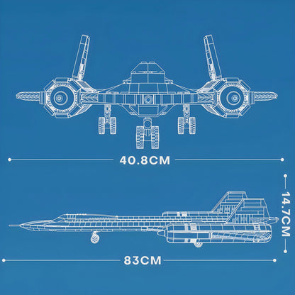 Trilumity SR-71 Blackbird Building Block Set, 1,778-Piece