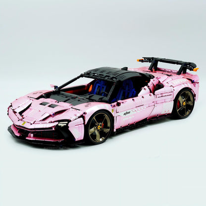 Trilumity Motorized Building Block Set: 1:8 Xx Track Hybrid Pink Plating Limited Color, The Ultimate Supercar, More Than 12 Features