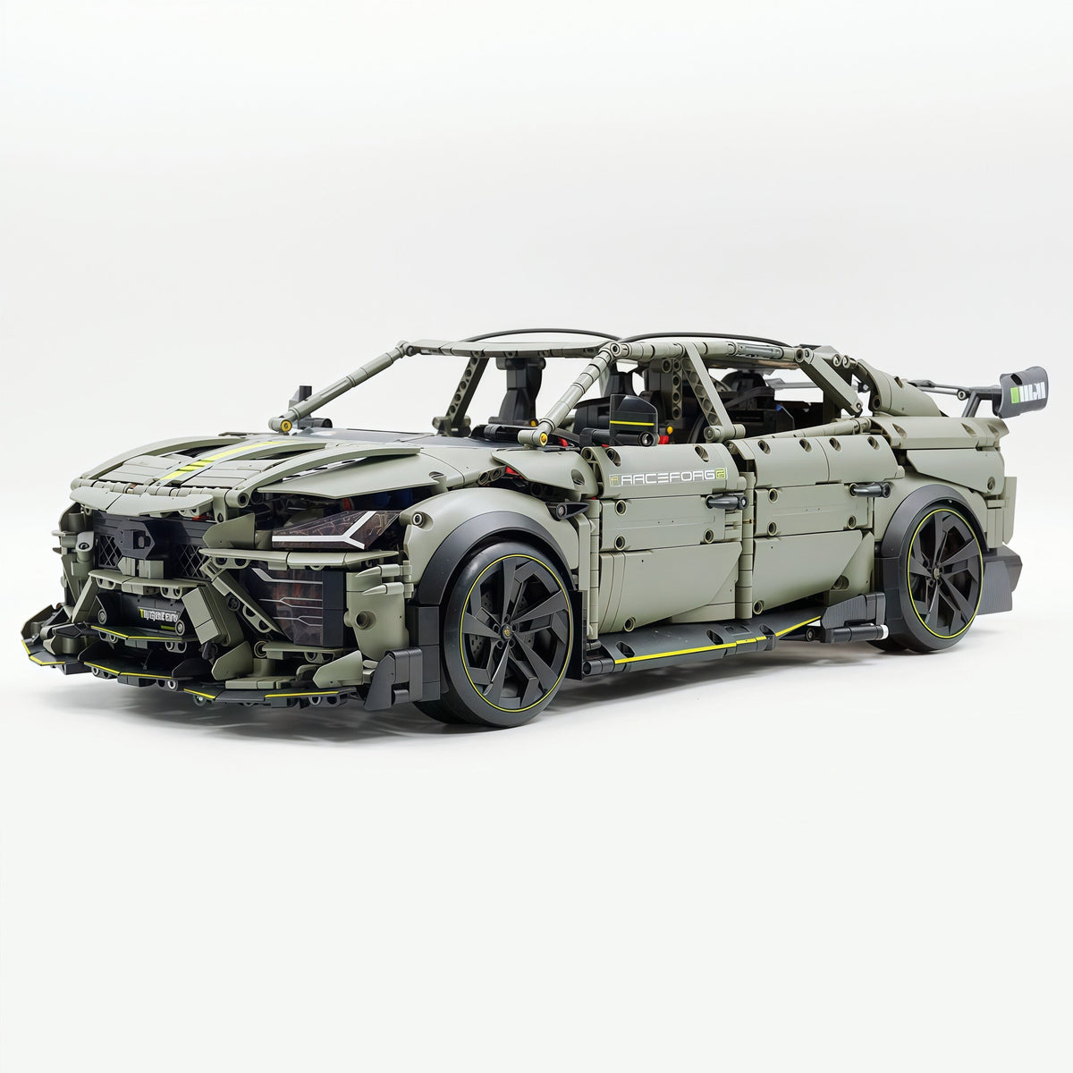 Trilumity Motorized Building Block Set: 1:8 The Ultimate Italian Super Suv | Remote Controlled | Grey Plating Limited Edition- 3223Piece