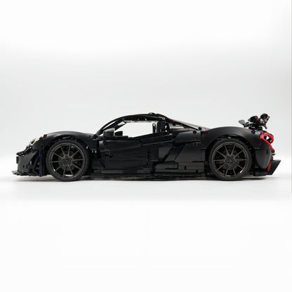 Trilumity Building Block Set: 1: 8 The Ultimate British Hybrid Hypercar | Matt Black Custom Edition(3893-Piece)