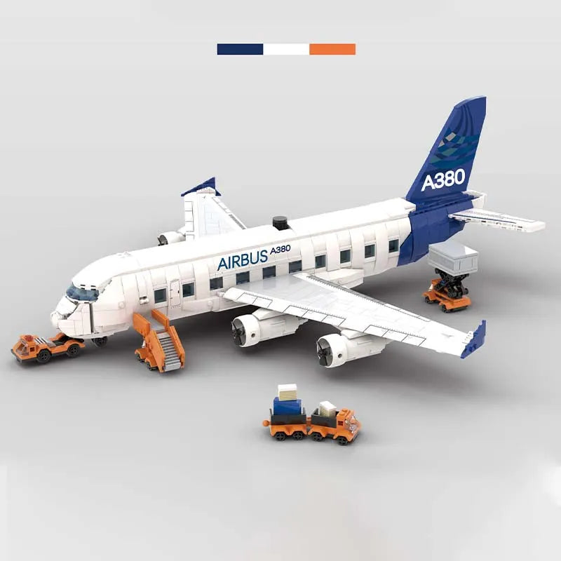 DK MOC Building Block Set: Airbus A380 Airplane, Model DK80008