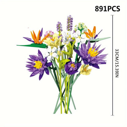 JieStar Building Block Set: Tropical Flower Bouquet, Model JJ9046