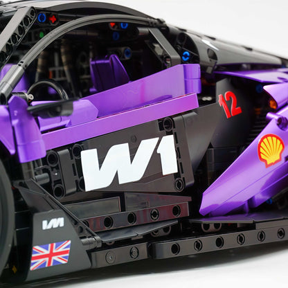 Trilumity Motorized Building Block Set: 1:8 The Ultimate British Woking Hypercar | Pearlescent Purple Custom Edition | Shipped in Original Gift Box