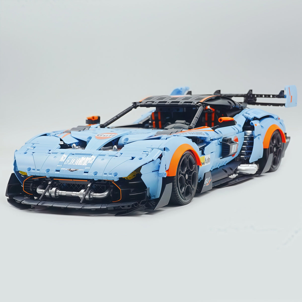 Trilumity Building Block Set: 1:8 Aston Martin Vulcan | Gulf Blue Custom Edition | 3794+-Piece