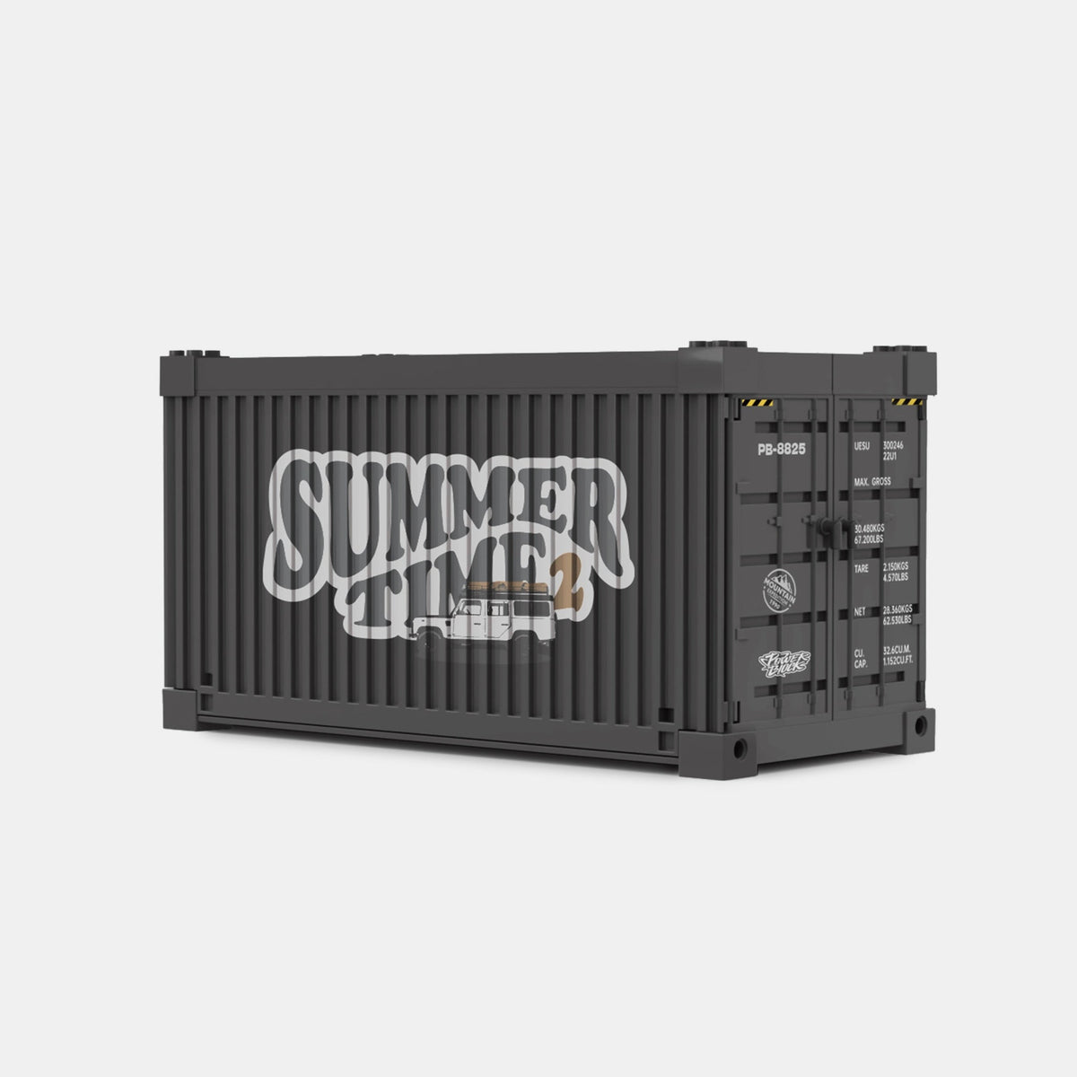 Trilumity Building Block Set: Land Rover Defender Camper | British Camper Off‑Roader with Container Display Case(676-Piece)