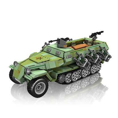 Mould King Building Block Set: Motorized Semi Tracked Armored Vehicle, Model K20027