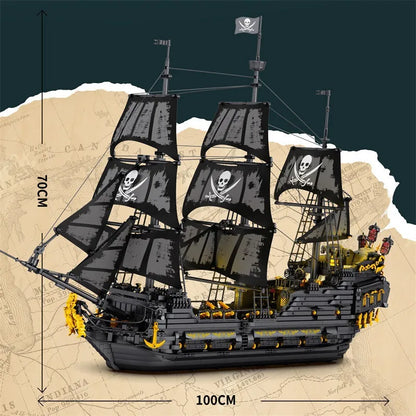 Reobrix MOC Building Block Set: Pirates Of Caribbean MOC Black Pearl Ship, Model RE66036
