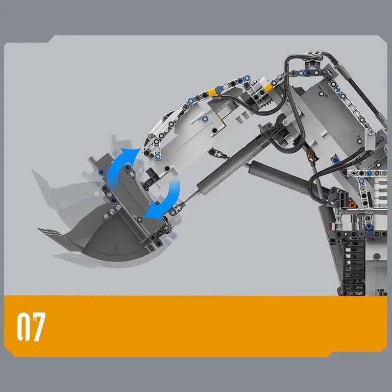 Mould King MOC Motorized Building Block Set: Liebherr R9800 Excavator, Model K17048