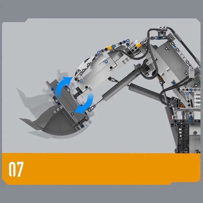 Mould King MOC Motorized Building Block Set: Liebherr R9800 Excavator, Model K17048