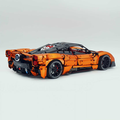 Trilumity Building Block Set: 1:8 The Ultimate Pagani Utopia Supercar | Customized Orange Gold V12 Italian Exotic (3314Piece)