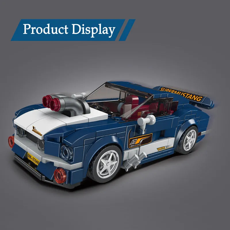 Mould King Building Block Set: Mini Mustang 1967 Speed Champions Car, Model K27048