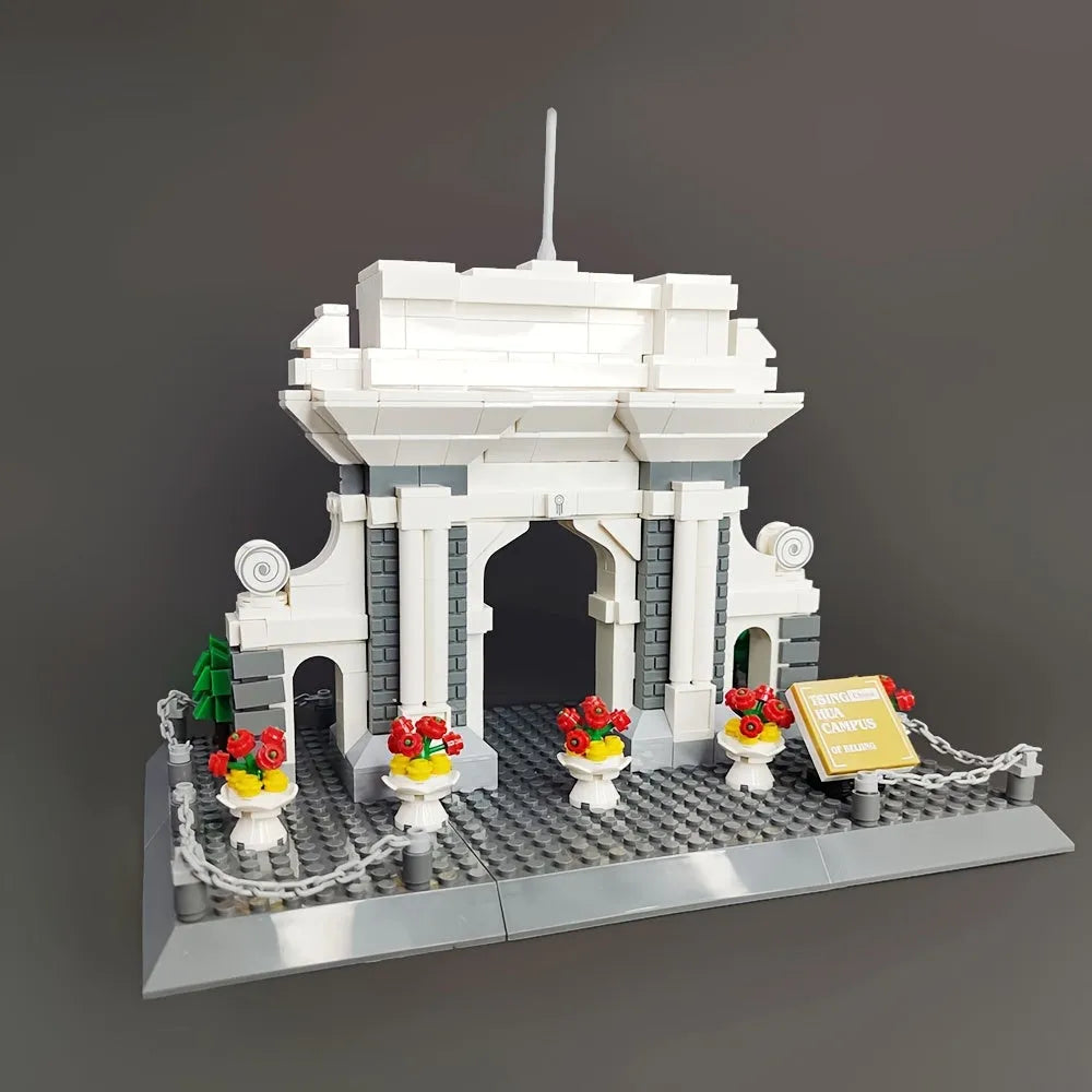 Wange Building Block Set: China Beijing Tsinghua Campus, Model 4223