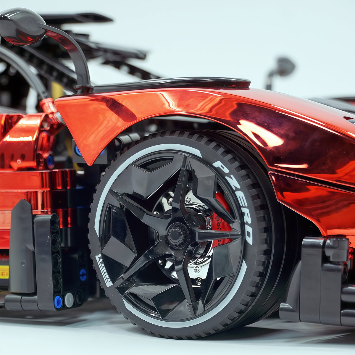Trilumity Building Block Set: 1:8 Pagani Zonda R | Mirror Blood Red Paint Italian Hypercar (3300+-Piece)