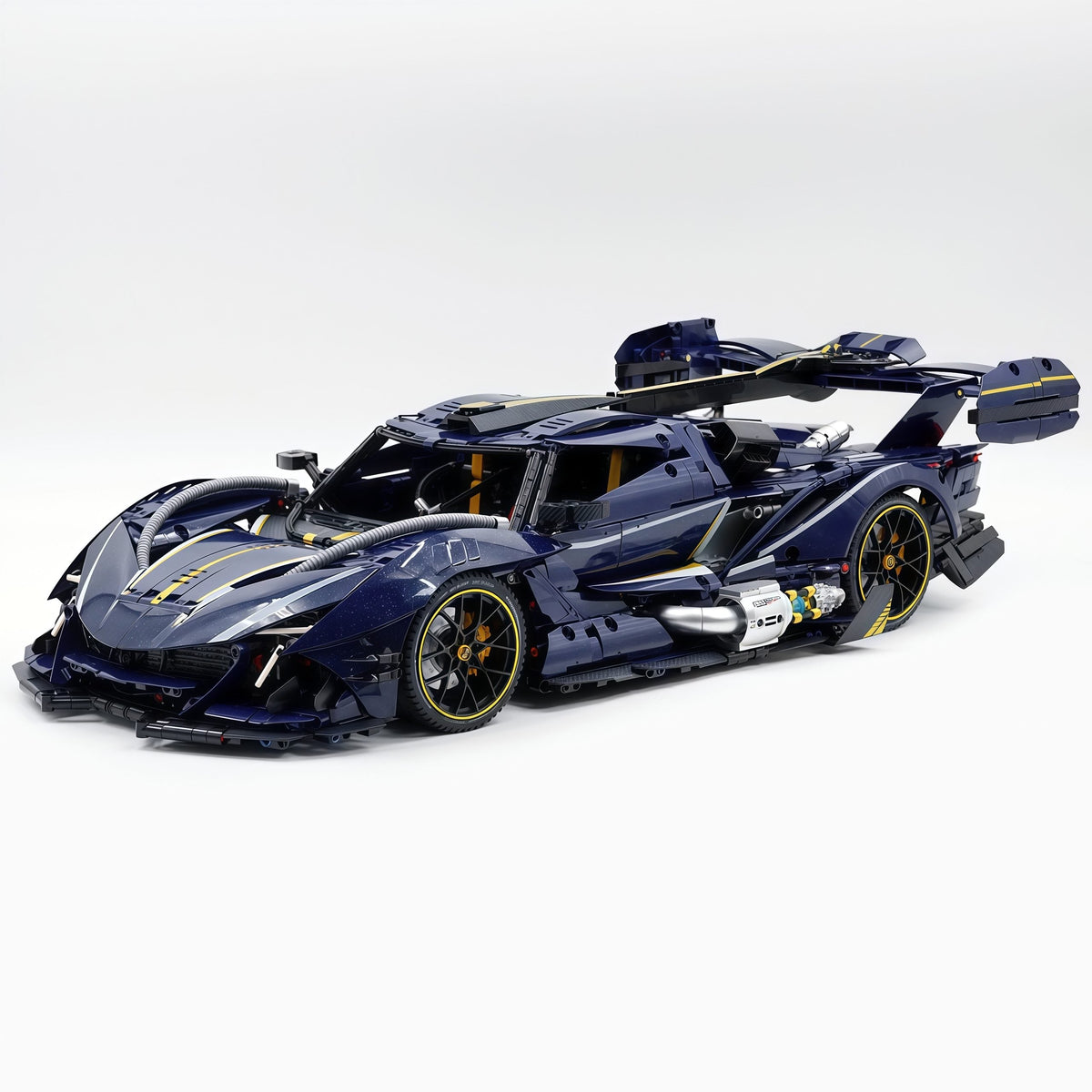 Trilumity Building Block Set: 1:8 Apollo Ie Hypercar — Midnight Edition | Starry Blue Exterior (3656Piece)