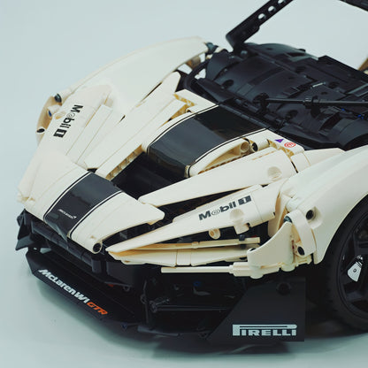 Trilumity Motorized Building Block Set: 1:8 The Ultimate British Woking Hypercar | White Custom Edition | Shipped in Original Gift Box (4200+-Piece)