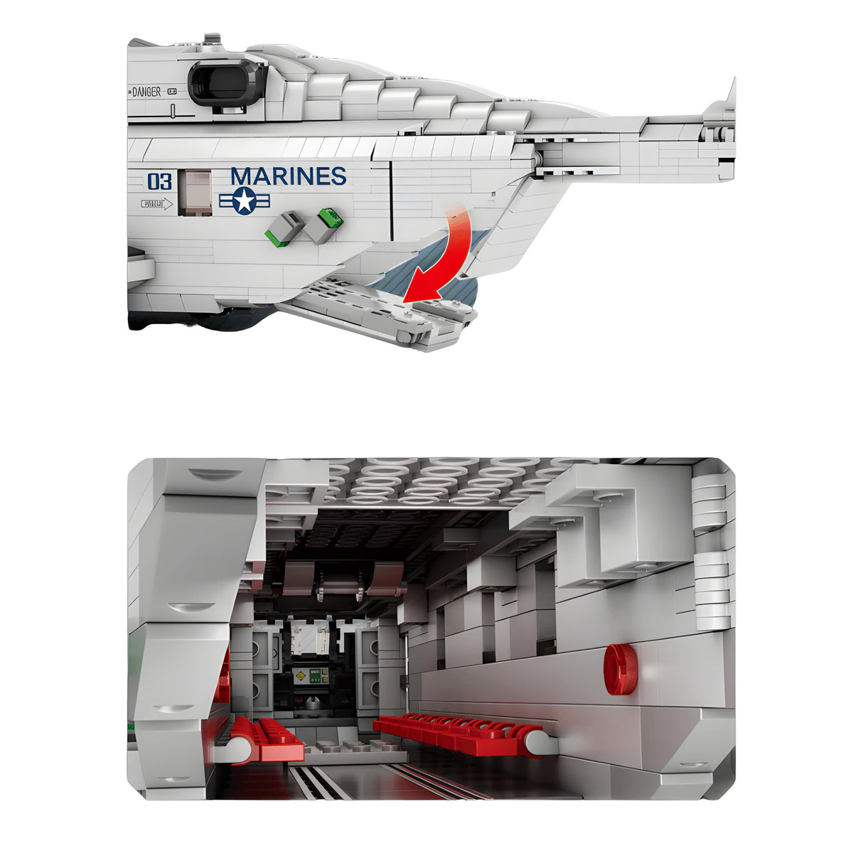 Trilumity CH-53 Transport Helicopter (2192 Pieces） Building Block Set, 2,192-Piece