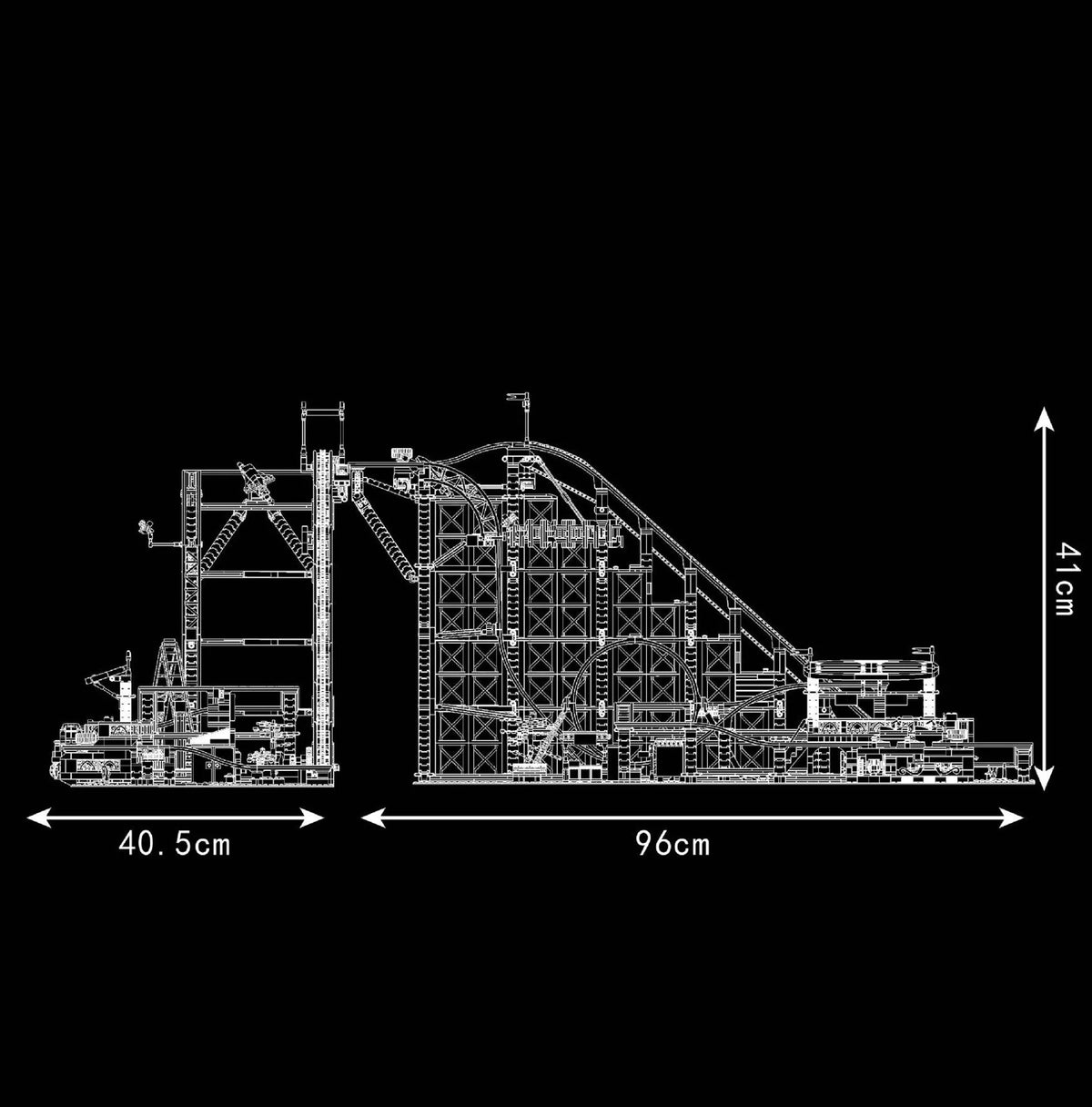 Mould King Building Block Set: Motorized Fairground Roller Coaster, Model K 11012