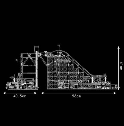 Mould King Building Block Set: Motorized Fairground Roller Coaster, Model K 11012