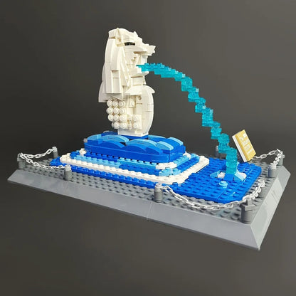 Wange MOC Building Block Set: Famous Merlion Statue 4218