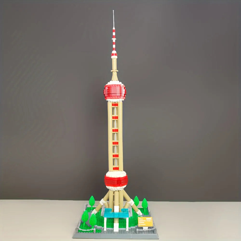 Wange MOC Building Block Set: 5224 Architecture Oriental Pearl Tower