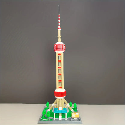 Wange MOC Building Block Set: 5224 Architecture Oriental Pearl Tower