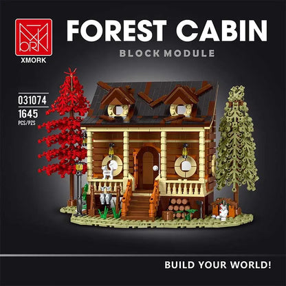 MORK MOC Building Block Set: Forest Cabin, Model 031074