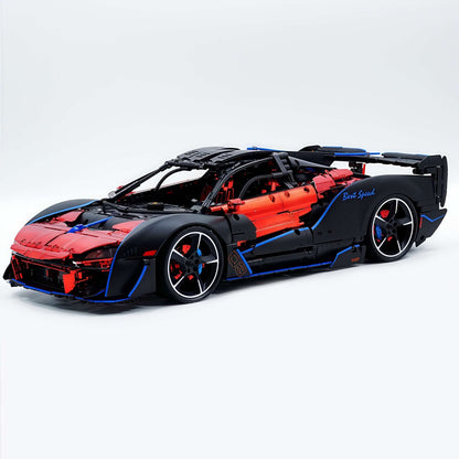 Trilumity Motorized Building Block Set: 1: 8 Woking Hypercar Track Focus, Aerodynamic Brilliance, Mirror Customized Edition (3862-Piece)