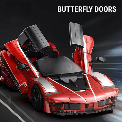 Trilumity Building Block Set: 1:16 Prancing Horse Track Hypercar | 1046-Piece | Italian Track Performance