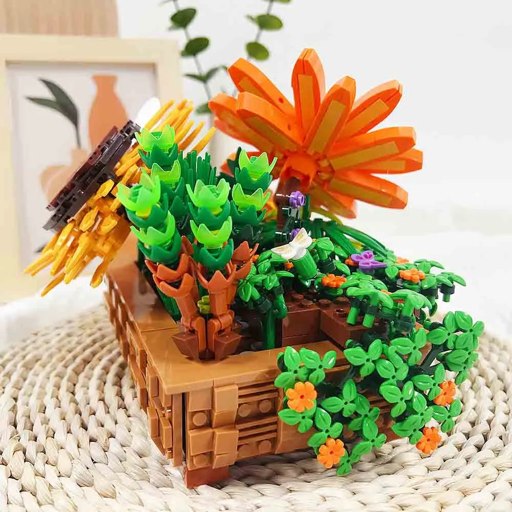 JieStar MOC Building Block Set: Creeper Plant Potted, Model JJ9034