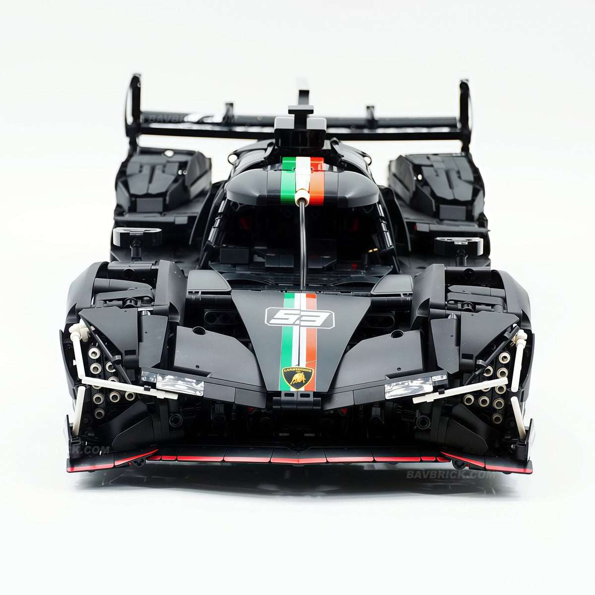 Trilumity Motorized Building Block Set: 1:8 The Ultimate LMDh Hybrid Prototype | Matte Black Custom Edition (3771-Piece)