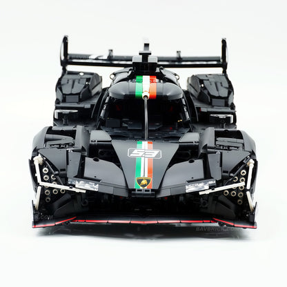 Trilumity Motorized Building Block Set: 1:8 The Ultimate LMDh Hybrid Prototype | Matte Black Custom Edition (3771-Piece)