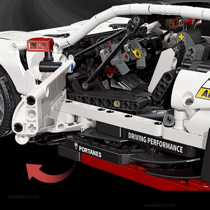 Trilumity Motorized Building Block Set: 1:10 Mercedes-Benz AMG C63-GTR | Remote Controlled Dtm German Coupe (2489Piece)