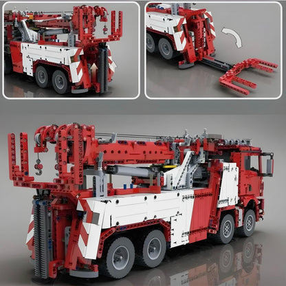 Trilumity Fire & Rescue Truck Building Block Set, 1:8 Scale, Remote Control, 4,883-Piece