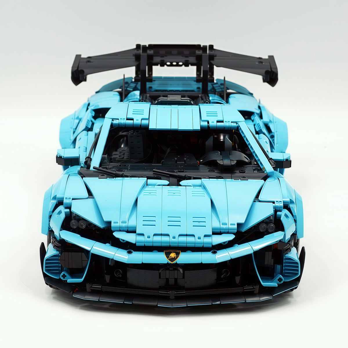Trilumity Building Block Set: 1:8 Italian Bull | Full-Function RC Sant'Agata Supercar | Uv Sky Blue Custom Edition (3601-Piece)