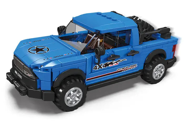 Mould King Building Block Set: Mini Raptor Pickup Car Champions, Model K27057