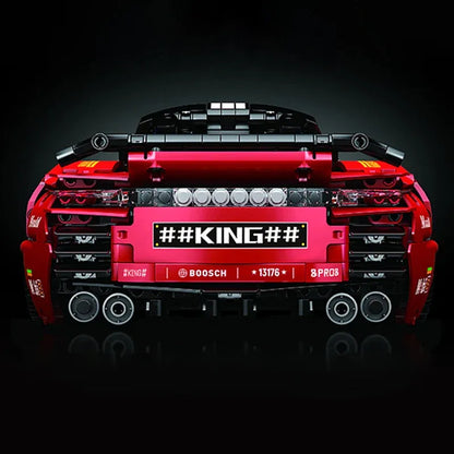 Mould King MOC Building Block Set: Motorized Porsche 911 Super Car, Model 13176